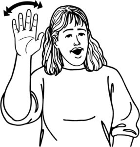 Sign language hello